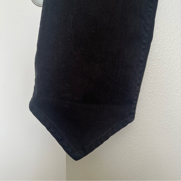 Mother The Dagger Flood Wide Leg Jeans - Bandana Hem - Black Wash - Size 29 - Picture 11 of 16